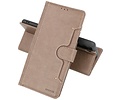 KAIYUE - Luxe Portemonnee Hoesje - Pasjeshouder Telefoonhoesje - Wallet Case - Geschikt voor Samsung Galaxy S21 - Grijs