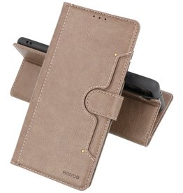 BAOHU Luxe Portemonnee Hoesje Pasjeshouder Telefoonhoesje Samsung Galaxy S21 - Grijs