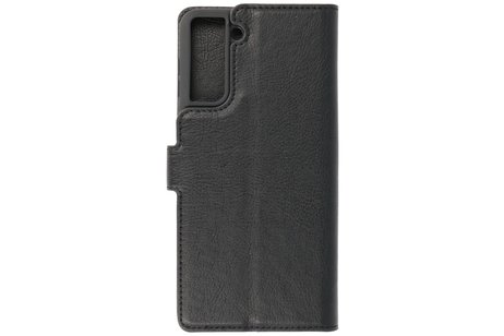 KAIYUE - Luxe Portemonnee Hoesje - Pasjeshouder Telefoonhoesje - Wallet Case - Geschikt voor Samsung Galaxy S21 Plus - Zwart