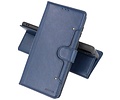 KAIYUE - Luxe Portemonnee Hoesje - Pasjeshouder Telefoonhoesje - Wallet Case - Geschikt voor Samsung Galaxy S21 Plus - Navy