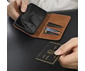 BAOHU Klassiek Design - Echt Lederen Hoesje - Book Case Portemonnee Telefoonhoesje - Geschikt voor iPhone 12 Mini - Cognac
