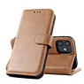 BAOHU Klassiek Design Echt Lederen Telefoonhoesje iPhone 12 Mini - Cognac