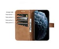BAOHU Klassiek Design - Echt Lederen Hoesje - Book Case Portemonnee Telefoonhoesje - Geschikt voor iPhone 12 Mini - Cognac