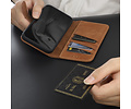 BAOHU Klassiek Design - Echt Lederen Hoesje - Book Case Portemonnee Telefoonhoesje - Geschikt voor iPhone 12 Pro Max - Cognac