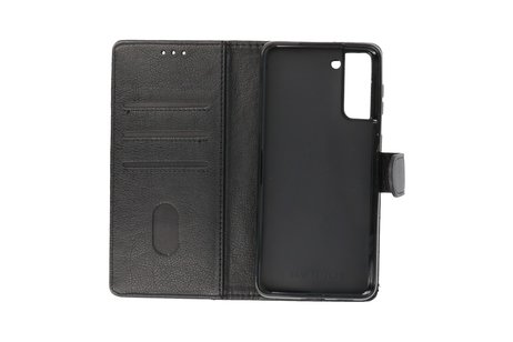 BAOHU Hoesje Geschikt voor de Samsung Galaxy S21 Plus - Kaarthouder Book Case Telefoonhoesje - Zwart