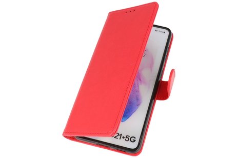 BAOHU Hoesje Geschikt voor de Samsung Galaxy S21 Plus - Kaarthouder Book Case Telefoonhoesje - Rood