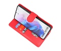 Hoesje Geschikt voor de Samsung Galaxy S21 Plus - Kaarthouder Book Case Telefoonhoesje - Rood