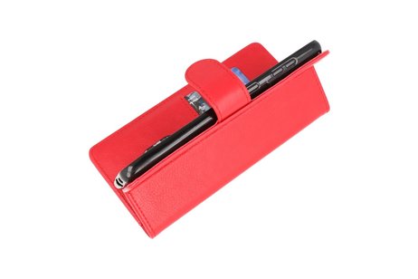 BAOHU Hoesje Geschikt voor de Samsung Galaxy S21 Plus - Kaarthouder Book Case Telefoonhoesje - Rood