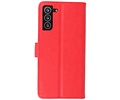 BAOHU Hoesje Geschikt voor de Samsung Galaxy S21 Plus - Kaarthouder Book Case Telefoonhoesje - Rood