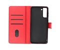 BAOHU Hoesje Geschikt voor de Samsung Galaxy S21 Plus - Kaarthouder Book Case Telefoonhoesje - Rood