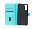 BAOHU Hoesje Geschikt voor de Samsung Galaxy S21 Plus - Kaarthouder Book Case Telefoonhoesje - Groen