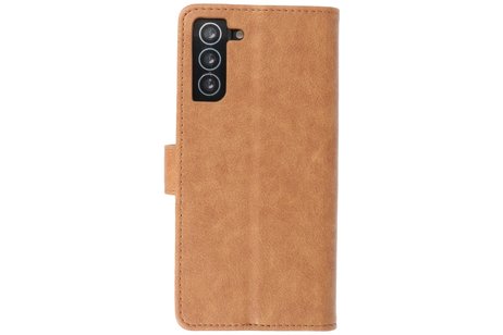 BAOHU Hoesje Geschikt voor de Samsung Galaxy S21 Plus - Kaarthouder Book Case Telefoonhoesje - Bruin