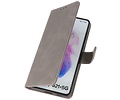 BAOHU Hoesje Geschikt voor de Samsung Galaxy S21 Plus - Kaarthouder Book Case Telefoonhoesje - Grijs