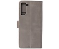 BAOHU Hoesje Geschikt voor de Samsung Galaxy S21 Plus - Kaarthouder Book Case Telefoonhoesje - Grijs