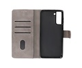 BAOHU Hoesje Geschikt voor de Samsung Galaxy S21 Plus - Kaarthouder Book Case Telefoonhoesje - Grijs
