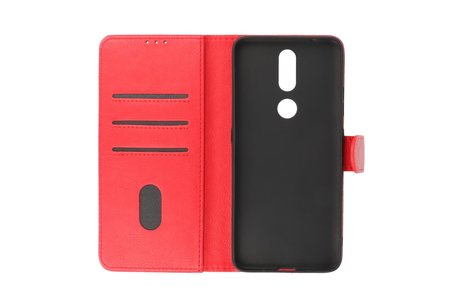 Hoesje Geschikt voor de Nokia 2.4 - Kaarthouder Book Case Telefoonhoesje - Rood