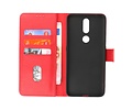 BAOHU Hoesje Geschikt voor de Nokia 2.4 - Kaarthouder Book Case Telefoonhoesje - Rood