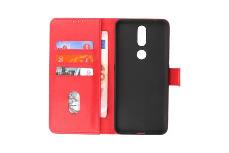 BAOHU Hoesje Geschikt voor de Nokia 2.4 - Kaarthouder Book Case Telefoonhoesje - Rood