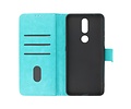BAOHU Hoesje Geschikt voor de Nokia 2.4 - Kaarthouder Book Case Telefoonhoesje - Groen