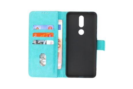 BAOHU Hoesje Geschikt voor de Nokia 2.4 - Kaarthouder Book Case Telefoonhoesje - Groen