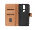 BAOHU Hoesje Geschikt voor de Nokia 2.4 - Kaarthouder Book Case Telefoonhoesje - Bruin