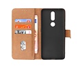 BAOHU Hoesje Geschikt voor de Nokia 2.4 - Kaarthouder Book Case Telefoonhoesje - Bruin