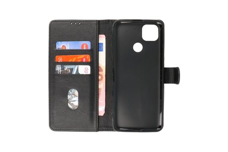 BAOHU Hoesje Geschikt voor de Motorola Moto G9 Power (2020) - Kaarthouder Book Case Telefoonhoesje - Zwart