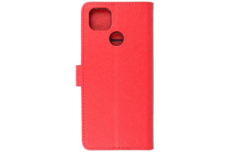 BAOHU Hoesje Geschikt voor de Motorola Moto G9 Power (2020) - Kaarthouder Book Case Telefoonhoesje - Rood