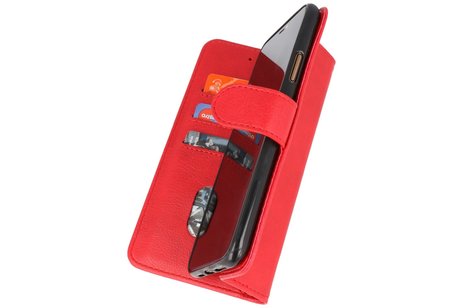 Hoesje Geschikt voor de Motorola Moto G9 Power (2020) - Kaarthouder Book Case Telefoonhoesje - Rood