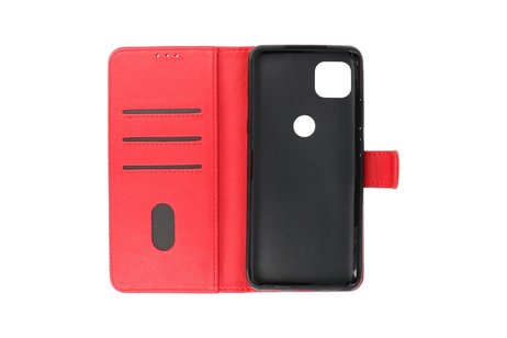 BAOHU Hoesje Geschikt voor Motorola Moto G 5G - Kaarthouder Book Case Telefoonhoesje - Rood