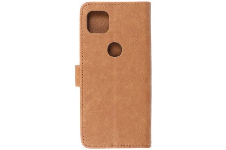 Motorola Moto G 5G Hoesje Kaarthouder Book Case Telefoonhoesje Bruin