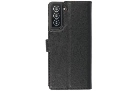 KAIYUE - Luxe Portemonnee Hoesje - Pasjeshouder Telefoonhoesje - Wallet Case - Geschikt voor Samsung Galaxy S21 - Zwart