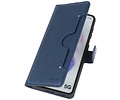 BAOHU KAIYUE - Luxe Portemonnee Hoesje - Pasjeshouder Telefoonhoesje - Wallet Case - Geschikt voor Samsung Galaxy S21 - Navy