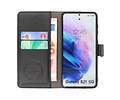 KAIYUE - Luxe Portemonnee Hoesje - Pasjeshouder Telefoonhoesje - Wallet Case - Geschikt voor Samsung Galaxy S21 - Zwart