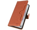 KAIYUE - Luxe Portemonnee Hoesje - Pasjeshouder Telefoonhoesje - Wallet Case - Geschikt voor Samsung Galaxy S21 - Bruin