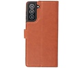 BAOHU KAIYUE - Luxe Portemonnee Hoesje - Pasjeshouder Telefoonhoesje - Wallet Case - Geschikt voor Samsung Galaxy S21 - Bruin