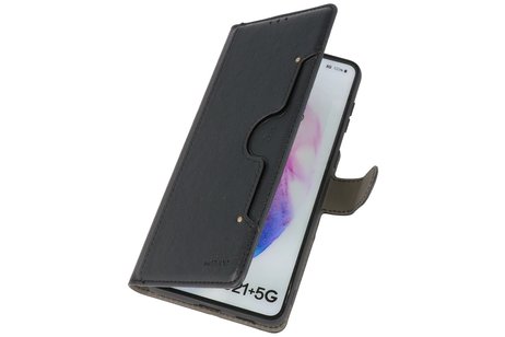BAOHU KAIYUE - Luxe Portemonnee Hoesje - Pasjeshouder Telefoonhoesje - Wallet Case - Geschikt voor Samsung Galaxy S21 Plus - Zwart