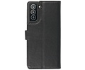 KAIYUE - Luxe Portemonnee Hoesje - Pasjeshouder Telefoonhoesje - Wallet Case - Geschikt voor Samsung Galaxy S21 Plus - Zwart