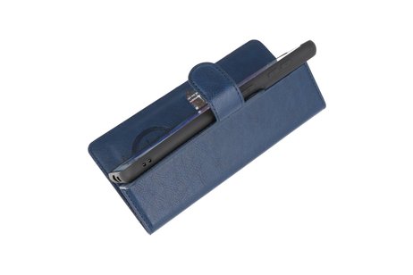 BAOHU KAIYUE - Luxe Portemonnee Hoesje - Pasjeshouder Telefoonhoesje - Wallet Case - Geschikt voor Samsung Galaxy S21 Plus - Navy