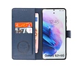 KAIYUE - Luxe Portemonnee Hoesje - Pasjeshouder Telefoonhoesje - Wallet Case - Geschikt voor Samsung Galaxy S21 Plus - Navy