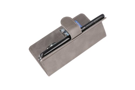 BAOHU Hoesje Geschikt voor de Samsung Galaxy S20 FE - Kaarthouder Book Case Telefoonhoesje - Grijs