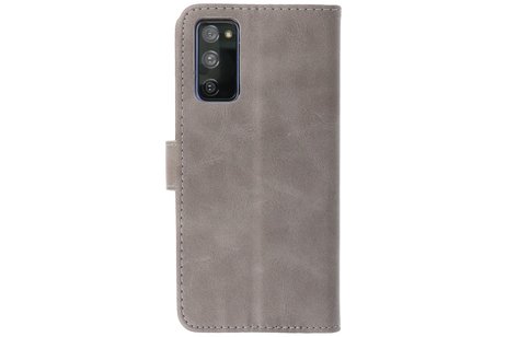 BAOHU Hoesje Geschikt voor de Samsung Galaxy S20 FE - Kaarthouder Book Case Telefoonhoesje - Grijs