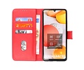 BAOHU Hoesje Geschikt voor Samsung Galaxy A42 5G - Kaarthouder Book Case Telefoonhoesje - Rood