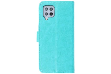 BAOHU Hoesje Geschikt voor Samsung Galaxy A42 5G - Kaarthouder Book Case Telefoonhoesje - Groen