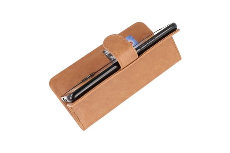 BAOHU Hoesje Geschikt voor Samsung Galaxy A42 5G - Kaarthouder Book Case Telefoonhoesje - Bruin