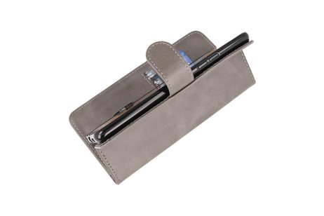 BAOHU Hoesje Geschikt voor Samsung Galaxy A42 5G - Kaarthouder Book Case Telefoonhoesje - Grijs