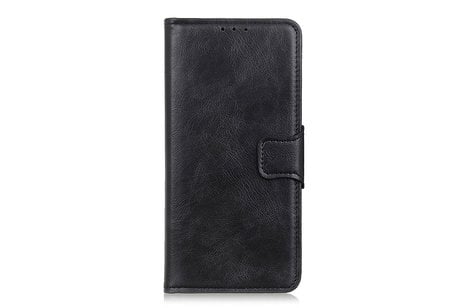 BAOHU Zakelijke Book Case Telefoonhoesje - Portemonnee Hoesje - Pasjeshouder Wallet Case - Geschikt voor Samsung Galaxy S21 Plus - Zwart