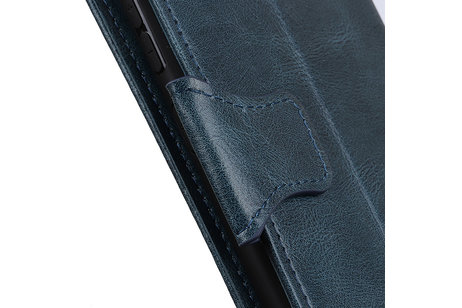 Zakelijke Book Case Telefoonhoesje - Portemonnee Hoesje - Pasjeshouder Wallet Case - Geschikt voor Samsung Galaxy A32 5G - Blauw