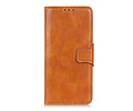 Zakelijke Book Case Telefoonhoesje - Portemonnee Hoesje - Pasjeshouder Wallet Case - Geschikt voor Samsung Galaxy A02s - Bruin