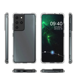 BAOHU Schokbestendig Back Cover Hoesje Samsung Galaxy S21 Ultra Transparant